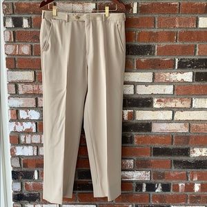 Vintage Giorgio Beverly Hills Mens Tan Trousers 33x30 MADE IN ITALY 🇮🇹